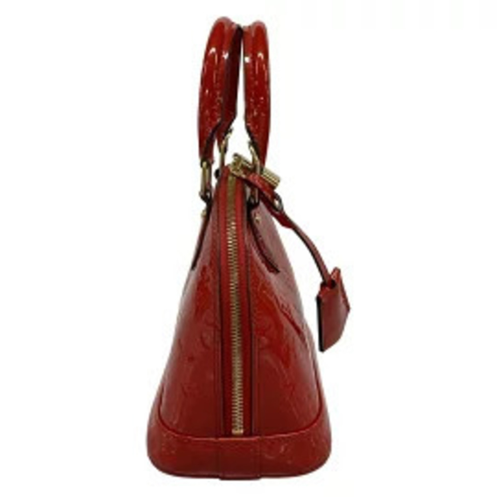 Louis Vuitton Alma Handbag Cerise Red Leather